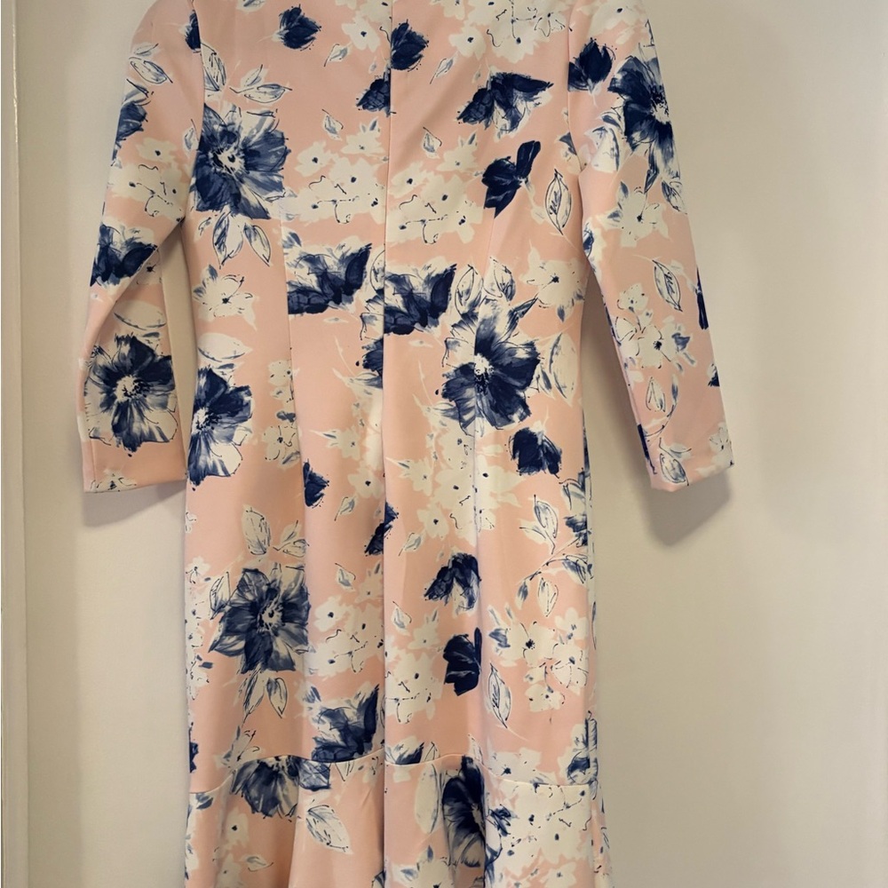 Philosophy Pink and Navy Floral Long Sleeve Dress